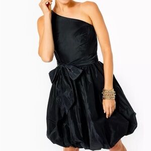 Lilly Pulitzer Elegant Black One-Shoulder Dress